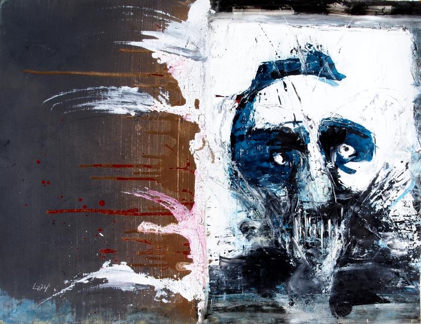 ἐγώ μάντις / I Mantis - 2024 | 50x65cm | acrylic, oil on paper